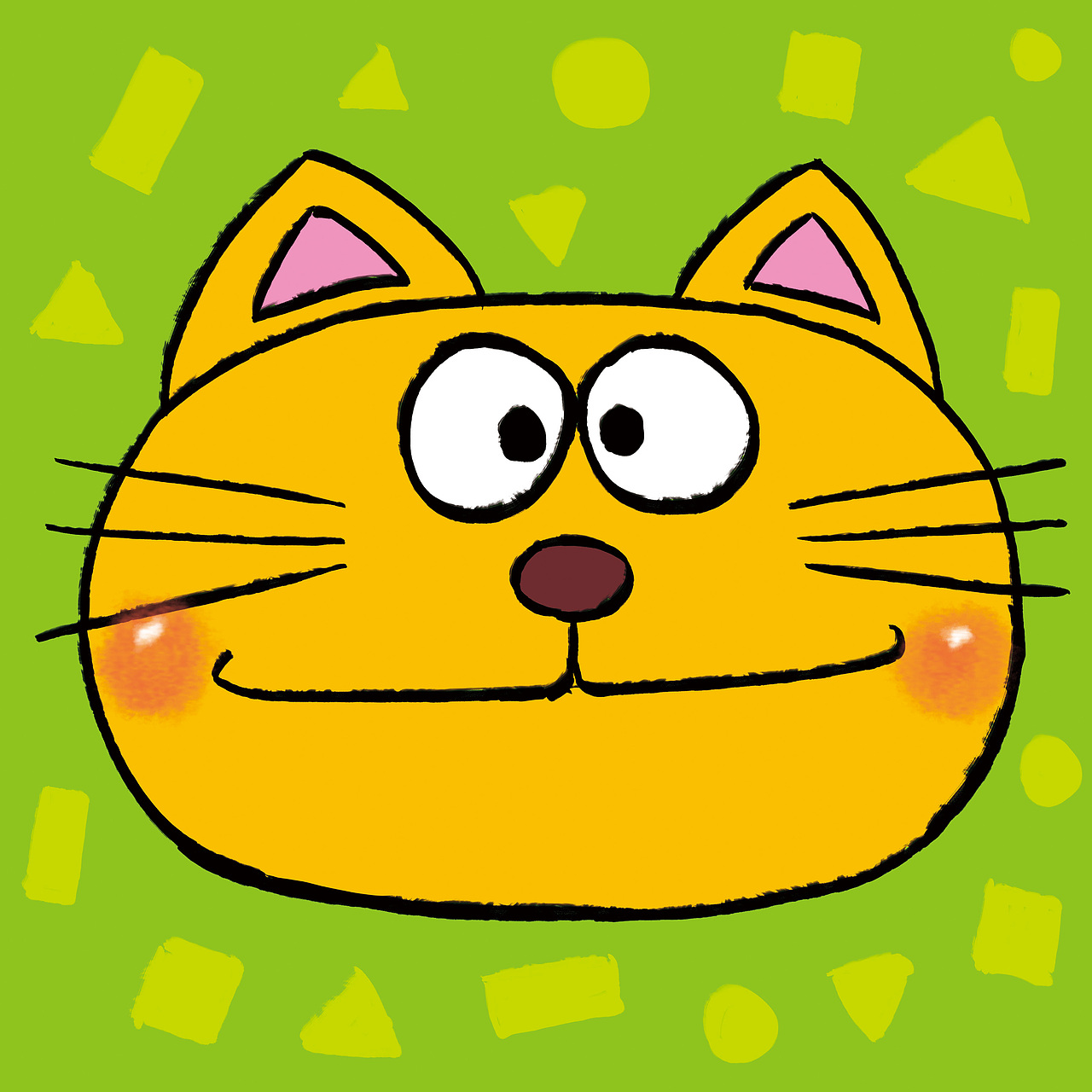 儿童插画~猫脸~!