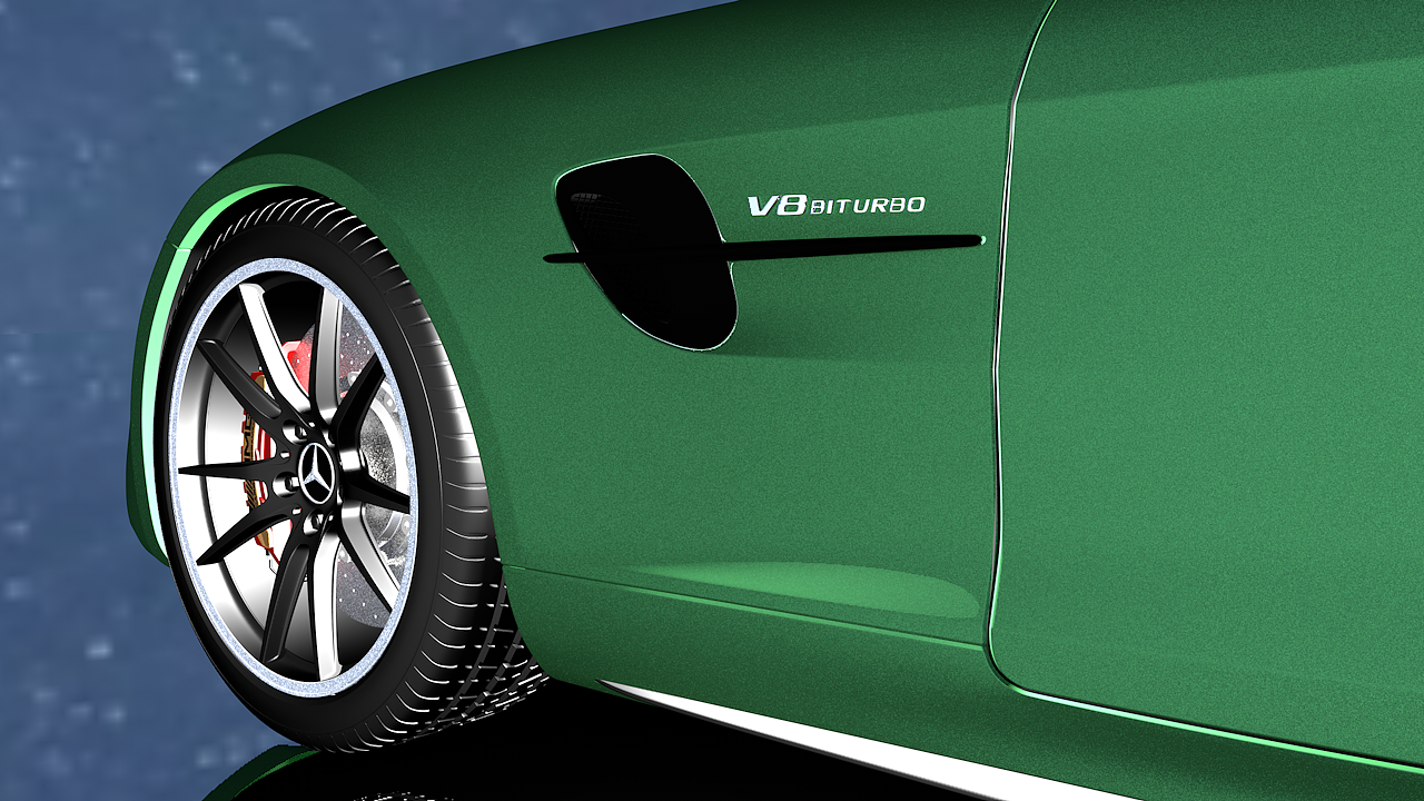 C4D汽车建模（梅赛德斯·奔驰·GTR）