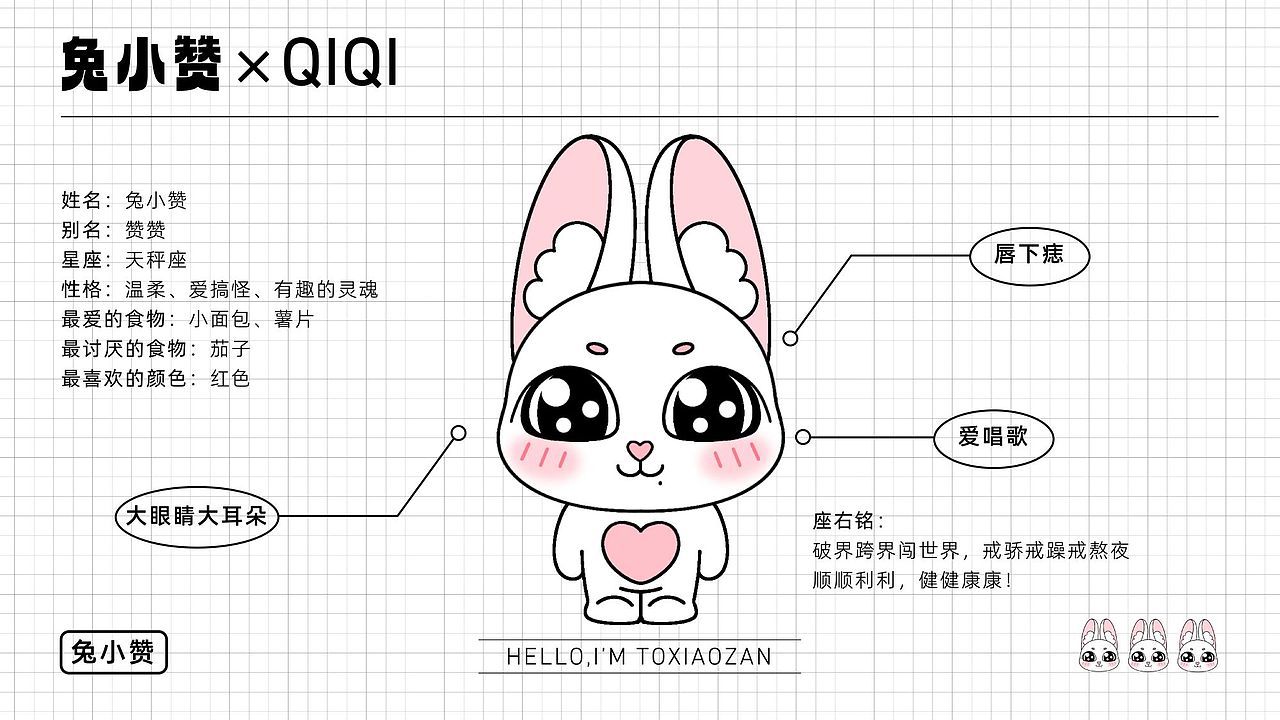 兔子IP练习—兔小赞（图ZMzI0NDYxODAw） - IP形象 - 站酷设计师七七热苏打原创素材 - 站酷ZCOOL