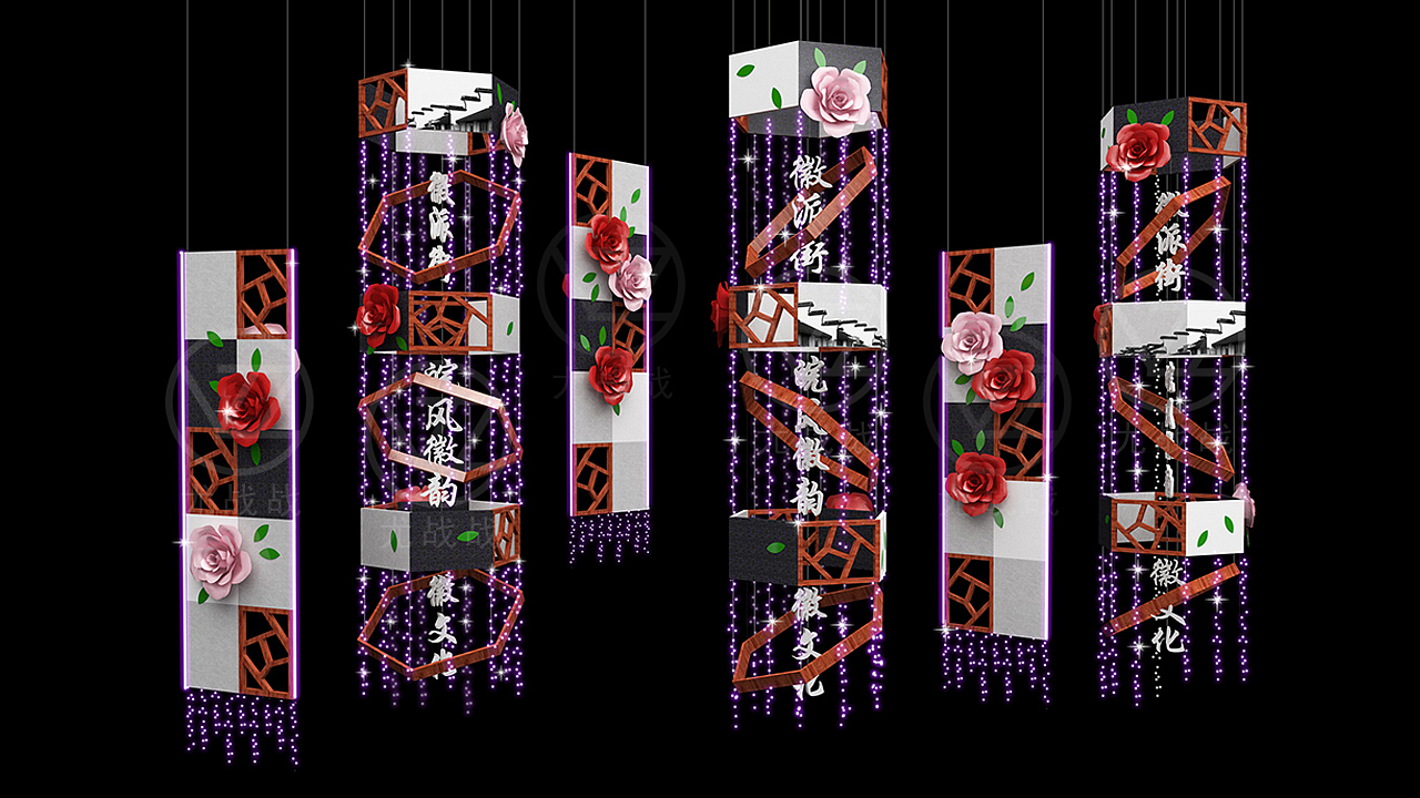 吊挂装饰#挂饰#商业美陈#空间装饰#中庭（图ZNjkyNDk1NjQ=） - 展陈设计 - 站酷设计师美陈小战灬原创素材 - 站酷ZCOOL