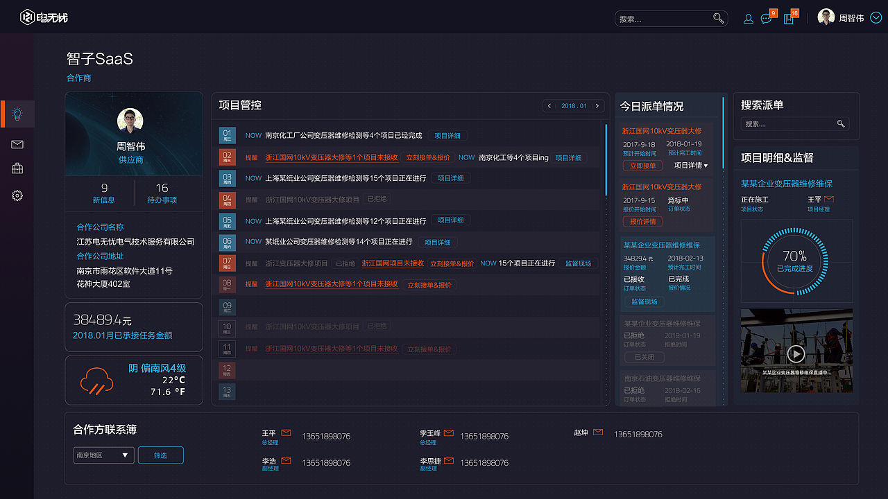 电无忧SAAS系统WEB&APP 界面设计（图ZMTE1NDA0ODEy） - 软件界面 - 站酷设计师方卵卵原创素材 - 站酷ZCOOL