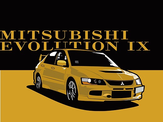 三菱evo9代插画