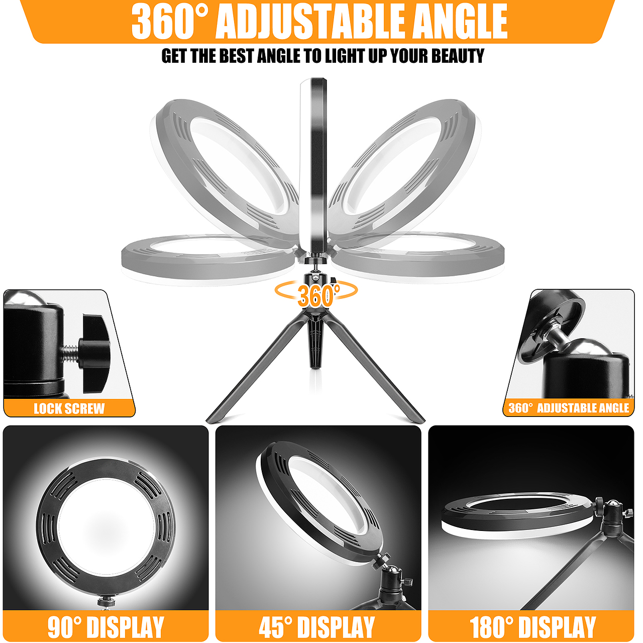 美颜自拍灯+支架