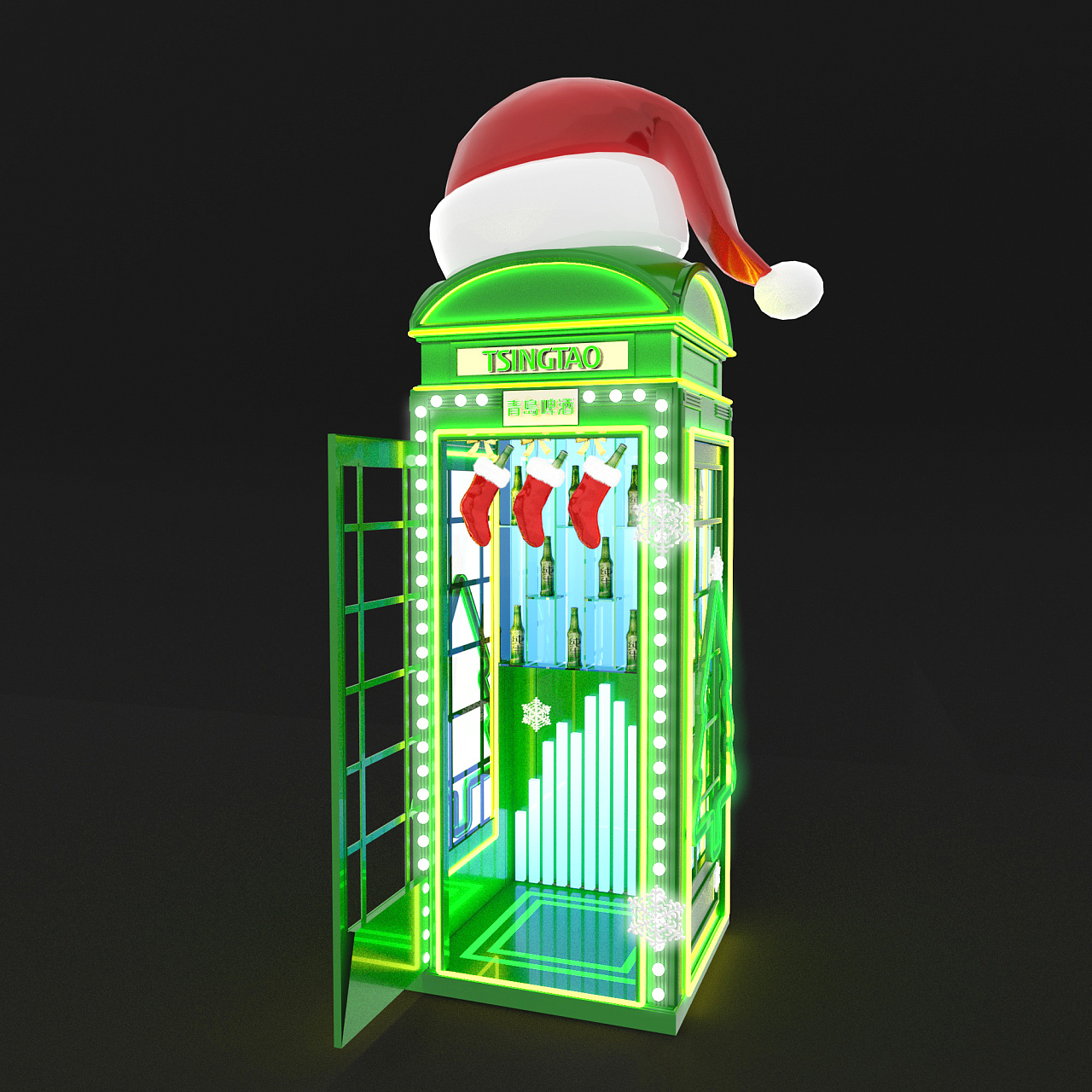 一些青岛啤酒异形展架posm设计