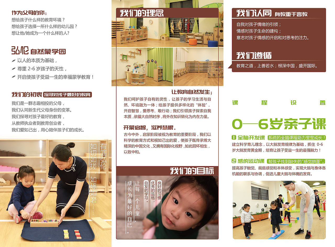 弘伦教育课程折页设计