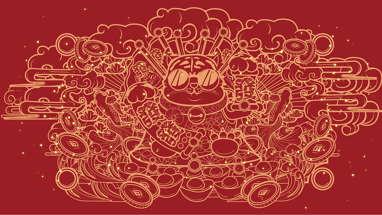 虎年插画老虎插画-国潮喜庆新年设计系列（图ZMjcyMzM5NzMy） - 商业插画 - 站酷设计师木有鱼丸000原创素材 - 站酷ZCOOL