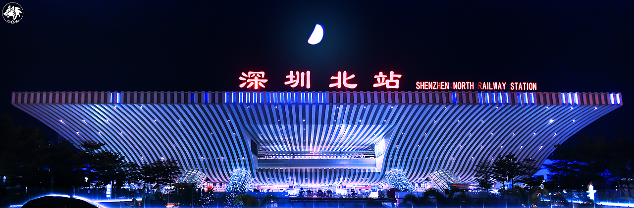 深圳北站夜景图片实拍图片