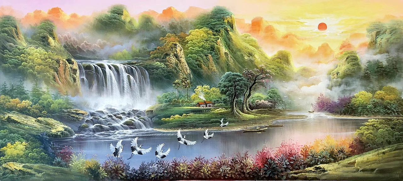 家居艺术山水油画家——邓晓霞