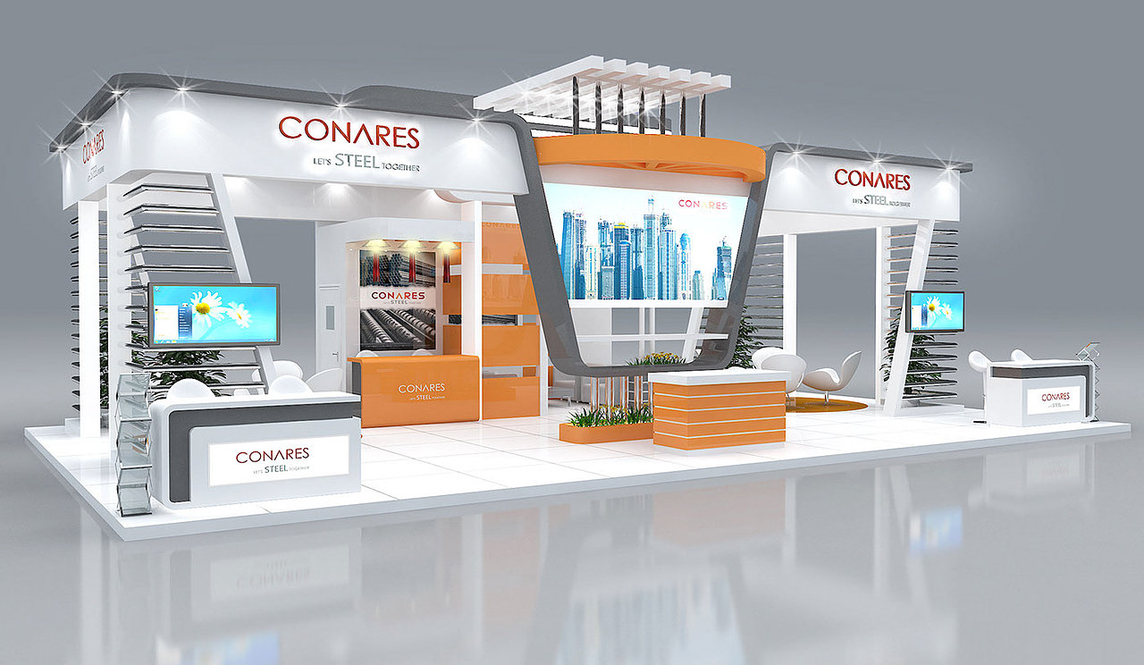 展会展位展台展馆展厅展示展点展览设计3D效果图