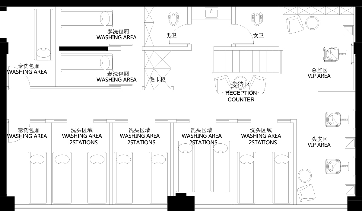 尺寸设计/理发店发廊专属定制风格，轻奢现代高级感（图ZMTc3MzA1NzQw） - 家装设计 - 站酷设计师尺寸设计原创素材 - 站酷ZCOOL