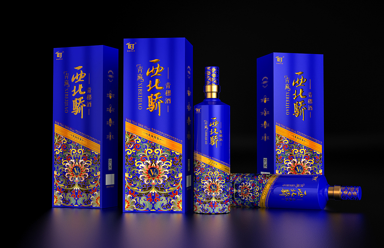 西北骄青海印象青稞酒白酒特产包装设计