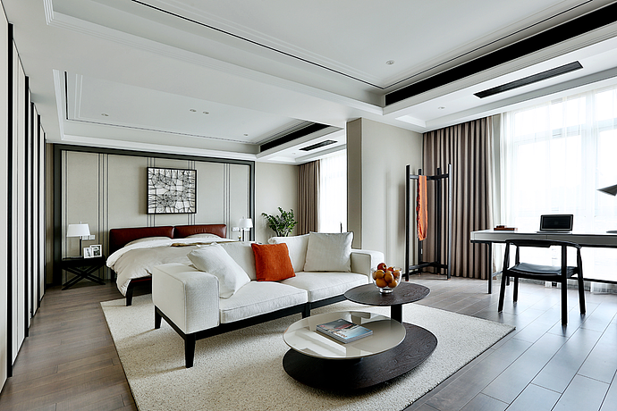 现代简约风复式楼，高度凝练设计表达温馨家