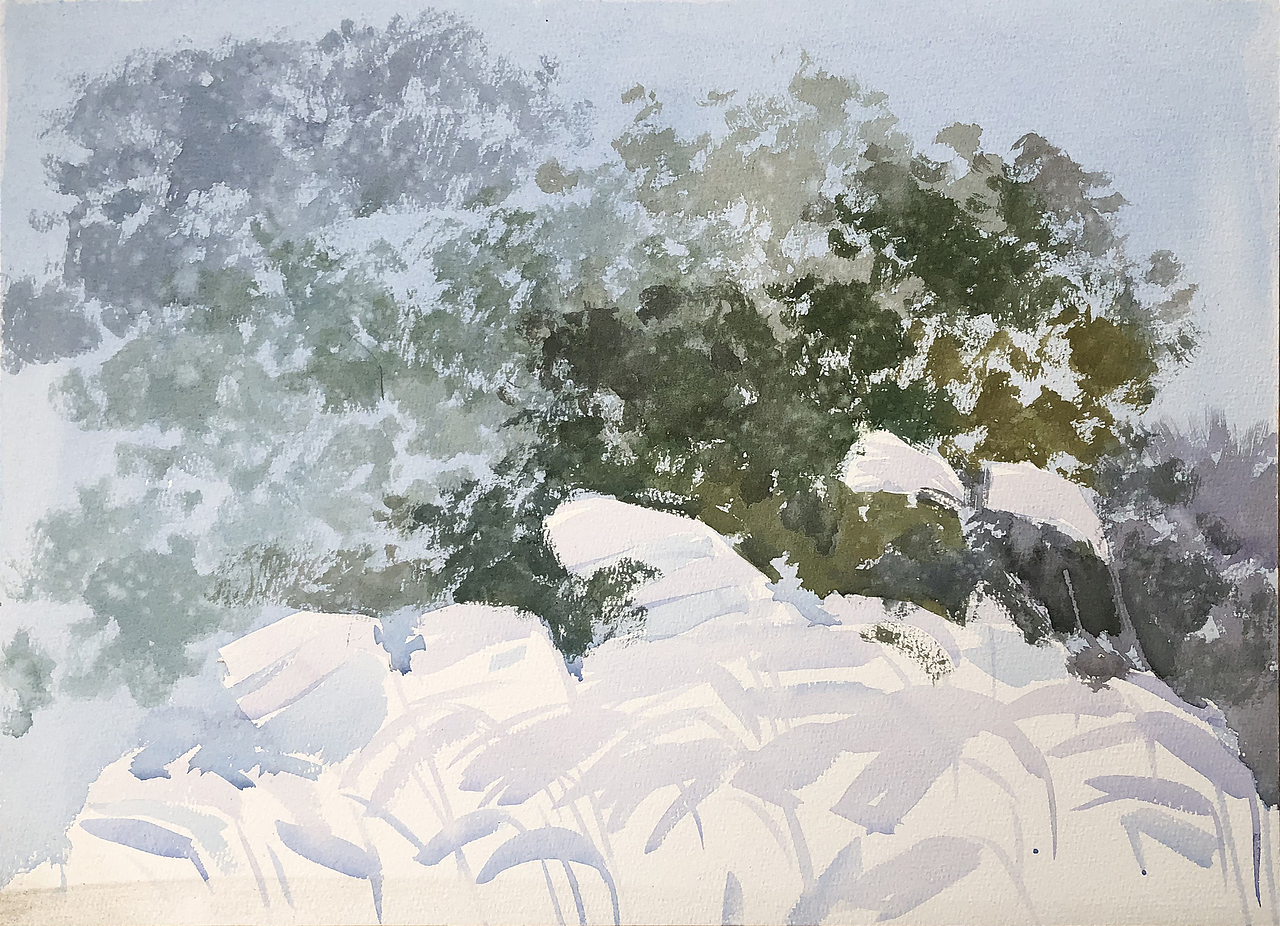 水彩风景——冬日的风声(又是无私奉献的高清步骤)