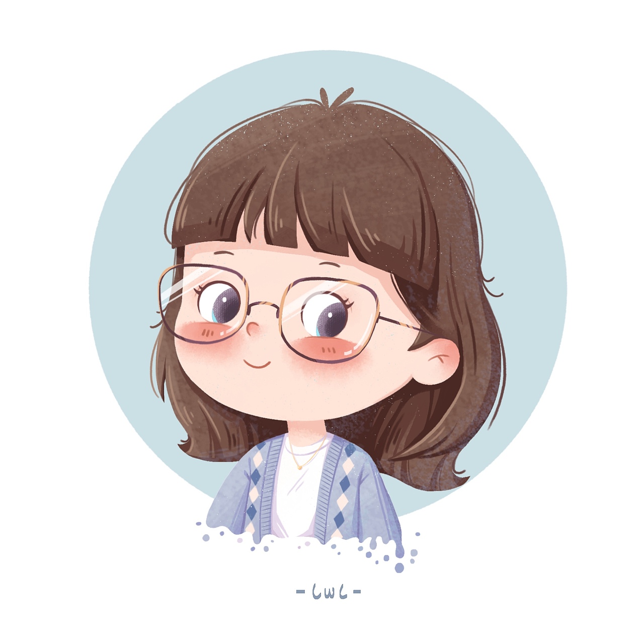 Procreate插画人物头像~(含过程)