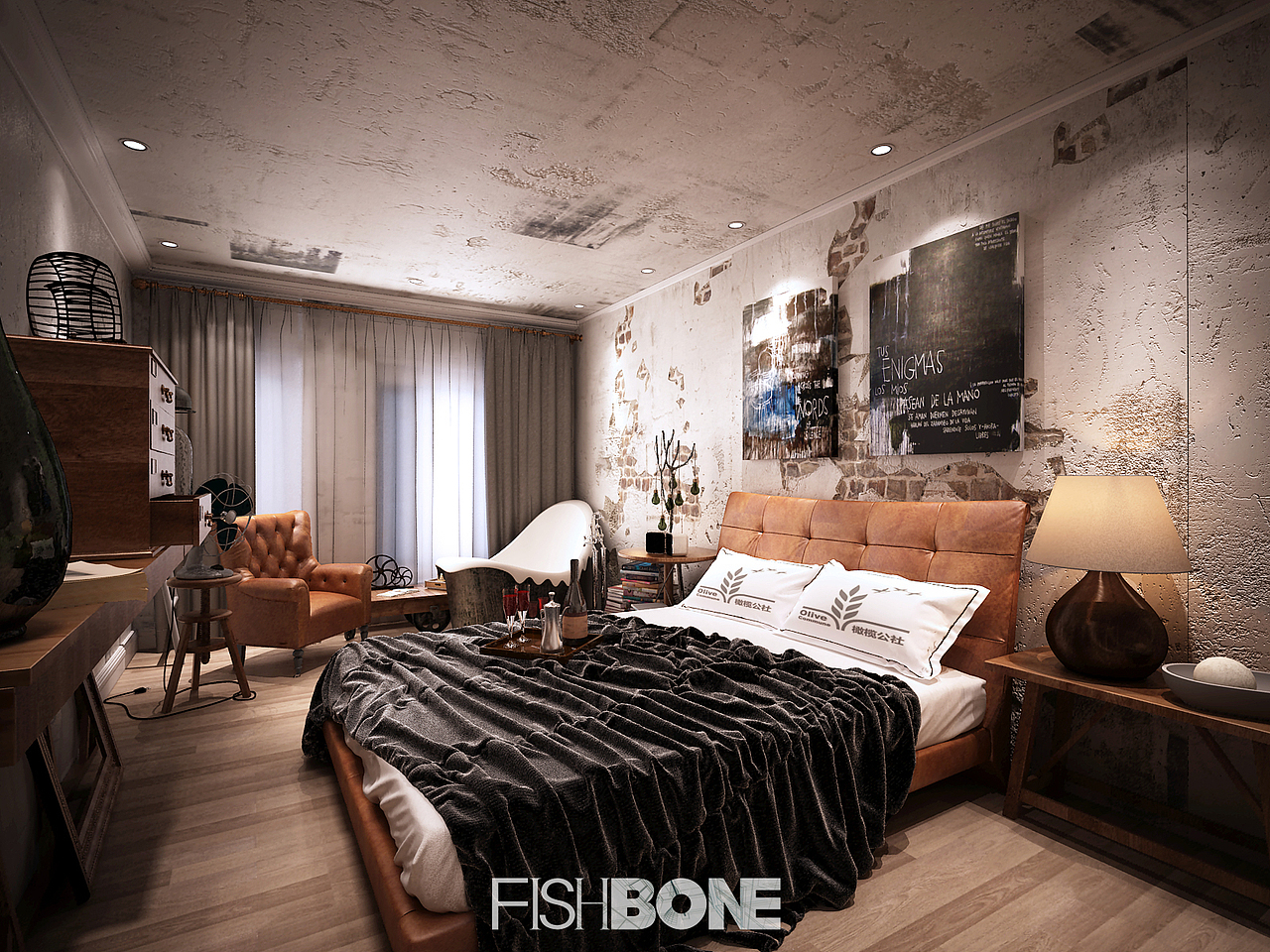 鱼骨设计-橄榄公社1966文创酒店