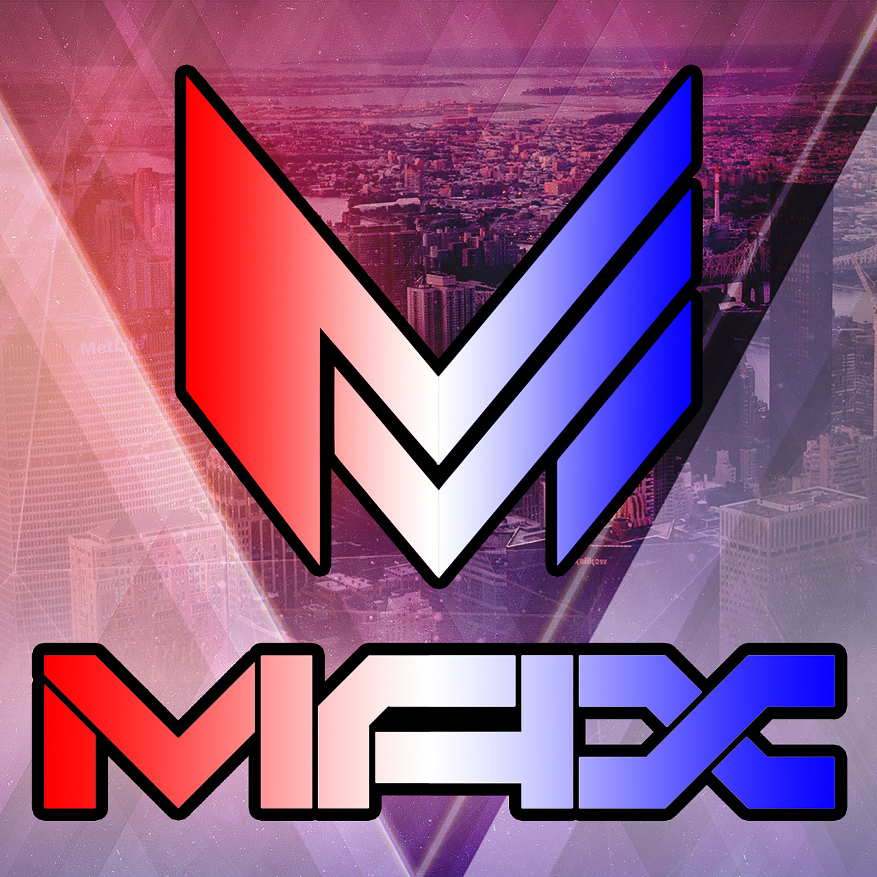 帮一个女dj做的红蓝渐变logo