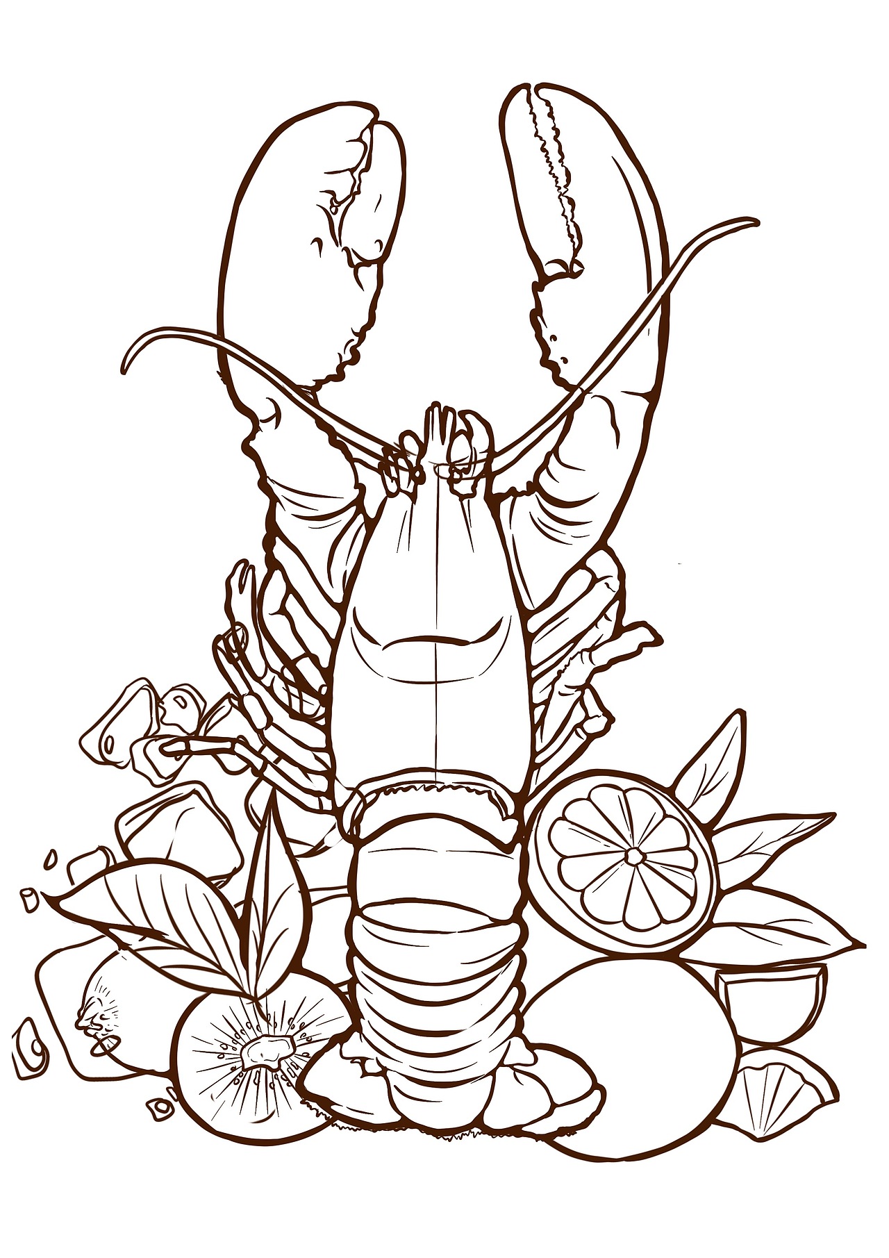 小龙虾食品插画包装设计