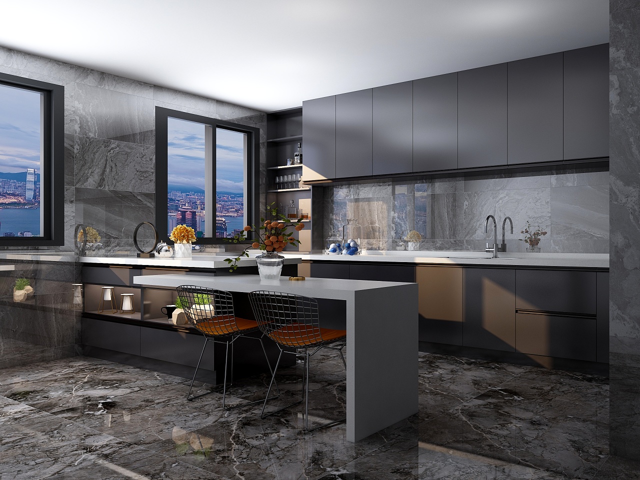简约现代灰-----厨房|空间|室内设计|一苇工作室 - 原创作品 - 站酷 (ZCOOL)