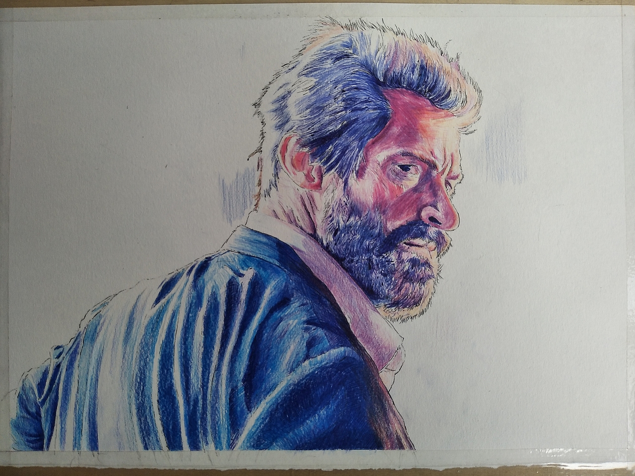 手绘沧桑的狼叔