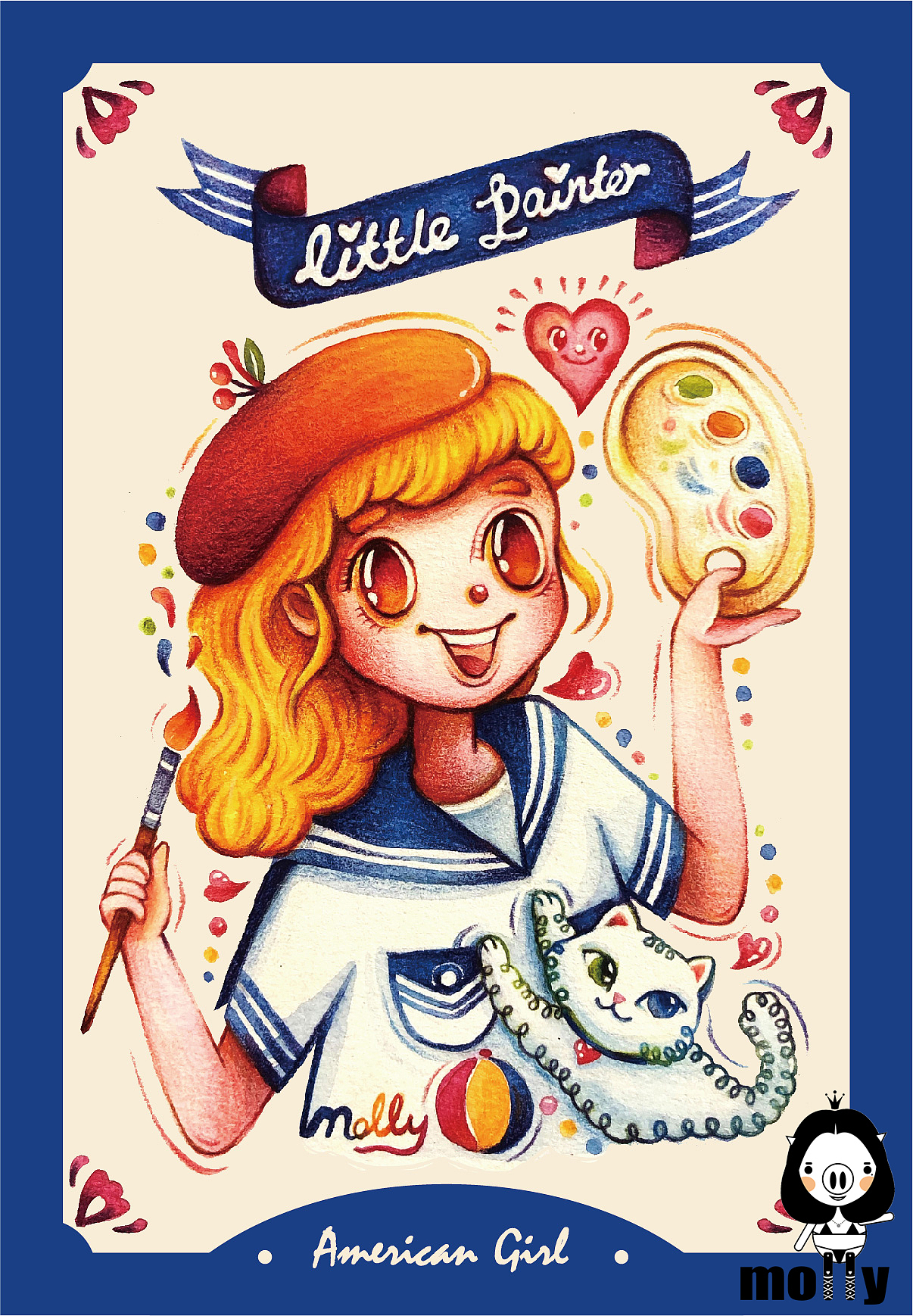 HAPPY GIRLS（图ZMjI0OTQ5NDIw） - 儿童插画 - 站酷设计师molly311原创素材 - 站酷ZCOOL