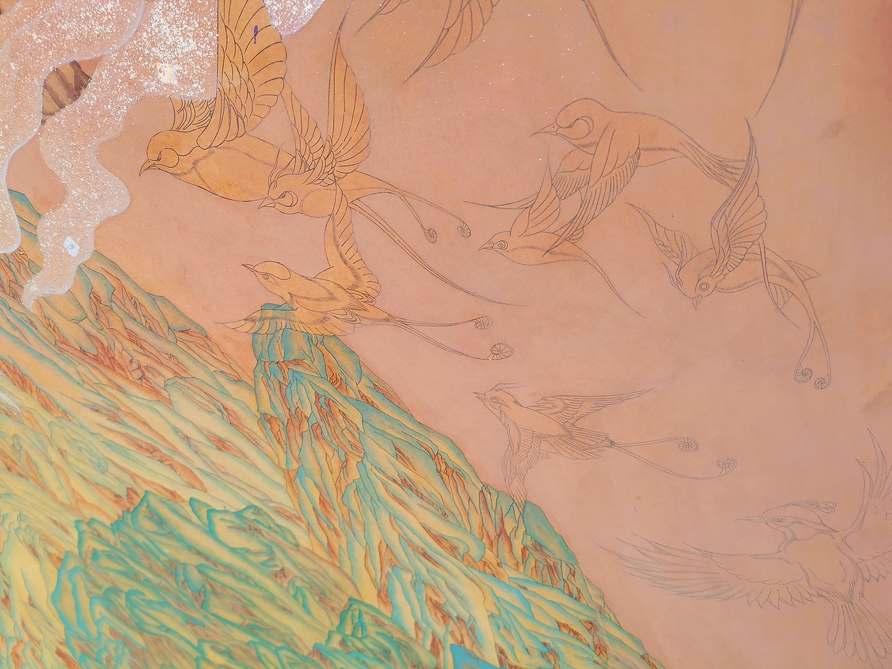 工笔重彩|东君绘制过程（图ZMjQ1NjU0MDY4） - 艺术插画 - 站酷设计师绯靥原创素材 - 站酷ZCOOL