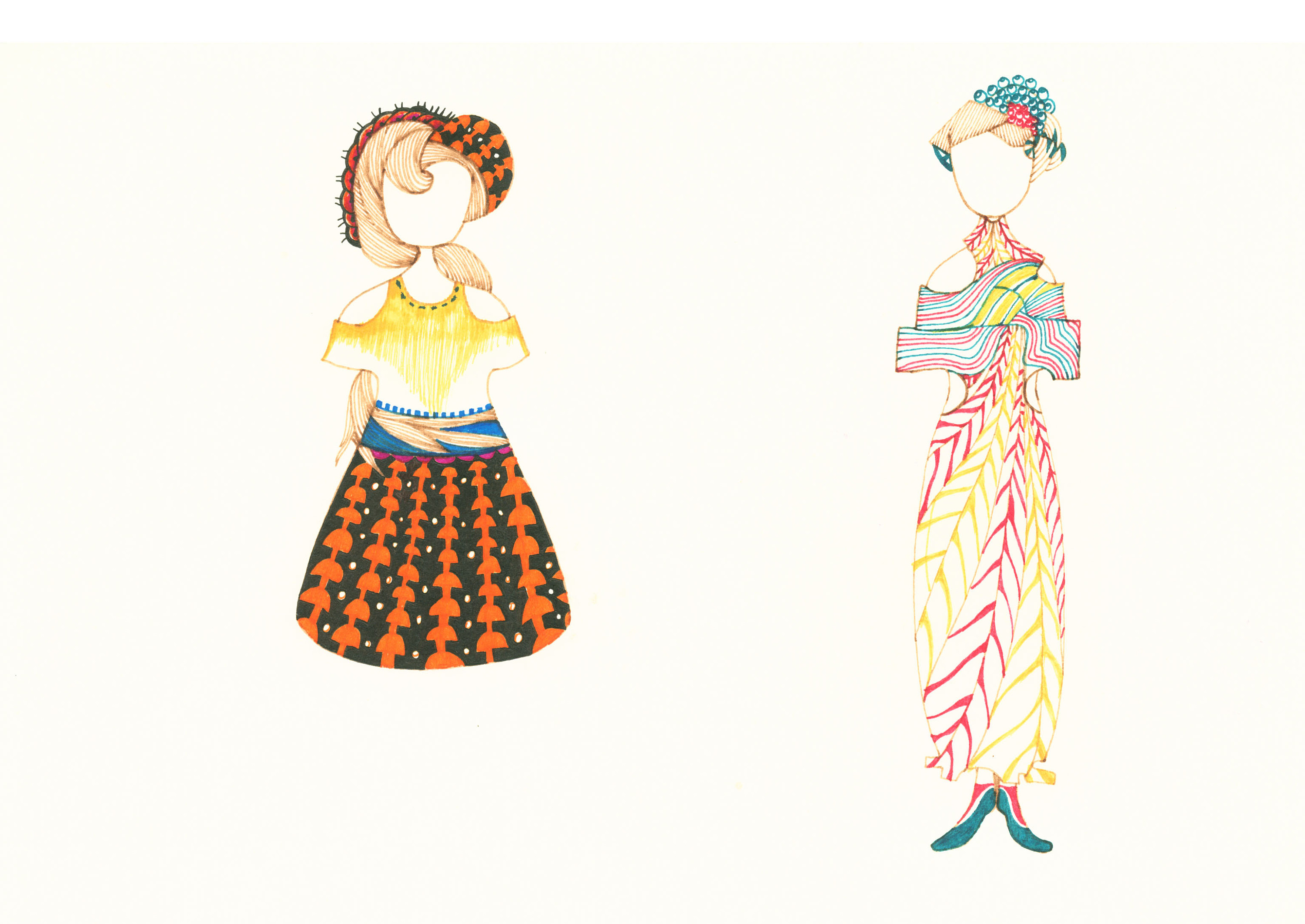 服装插图系列|插画|其他插画|毛茸茸狮子头 - 原创作品 - 站酷 (zcool