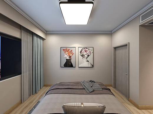 现代风格51平方米二居室