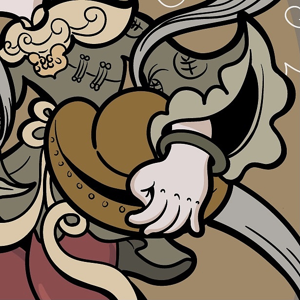 新年原创年画《一团和气》|插画|艺术插画|白小夜_ - 原创作品 - 站酷