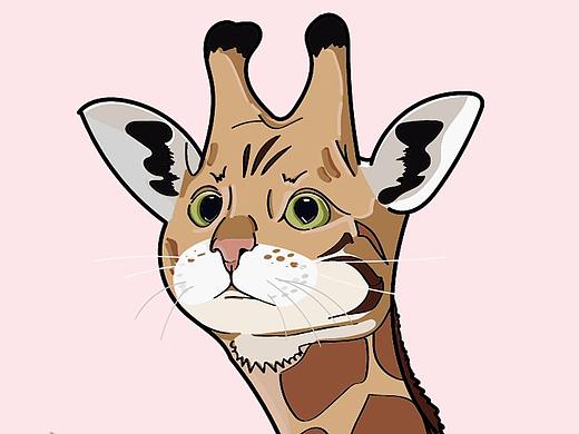 创意照片《鹿猫》转插画