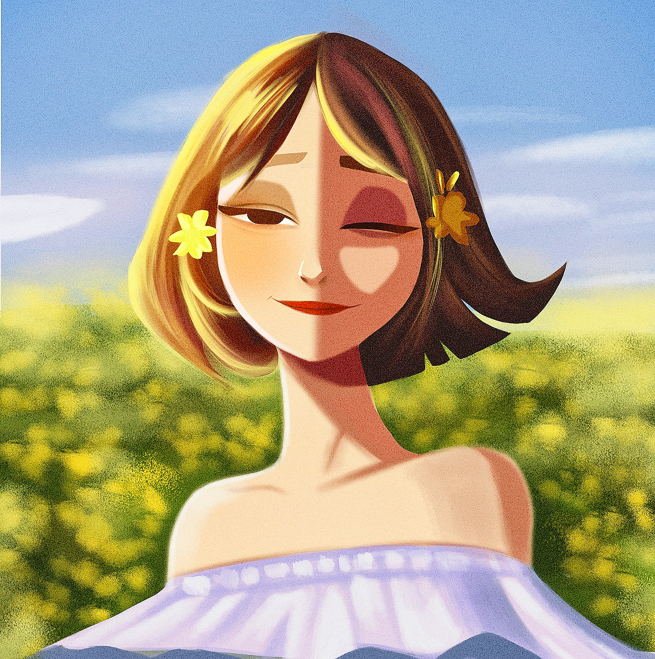 扁平风格插画 头像