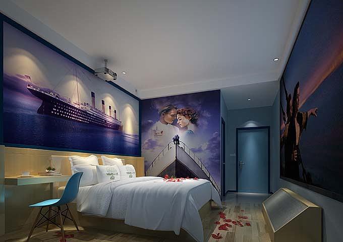 郑州电影主题酒店装修设计公司案例