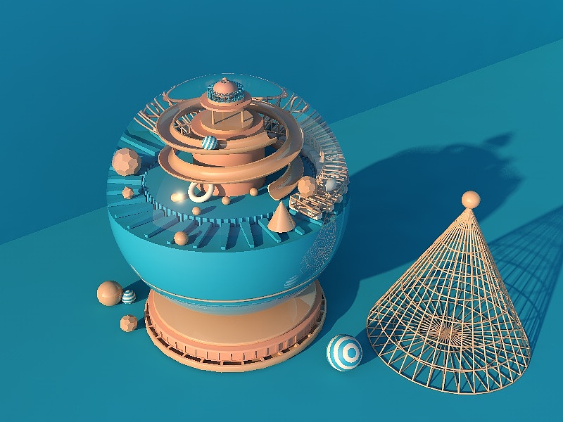 C4D练习（图ZMTgzMzQ5MjM2） - 其他三维 - 站酷设计师霁蓝釉原创素材 - 站酷ZCOOL