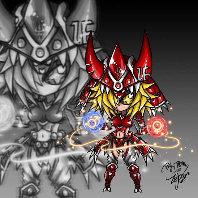 桀派 (zepar) :所罗门王72柱魔神中排第16位的魔神,身着红色衣甲,形象