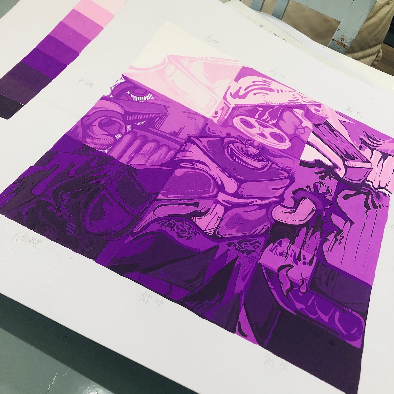 明度九宫格