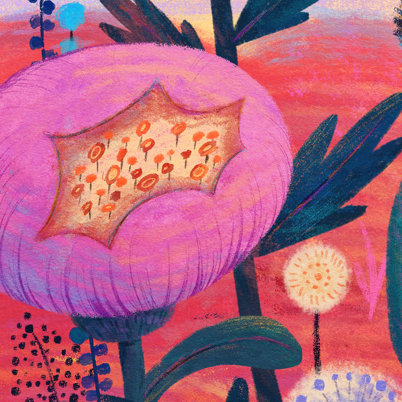 花花和小鸟（图ZMzA0ODYwMDky） - 儿童插画 - 站酷设计师是半半呀原创素材 - 站酷ZCOOL
