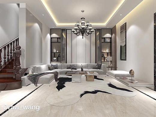 灰色调 耐看型200平小型别墅家装