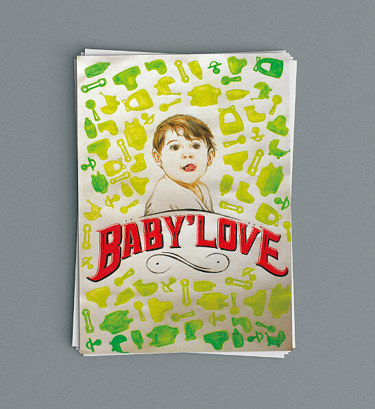 baby用品手绘海报