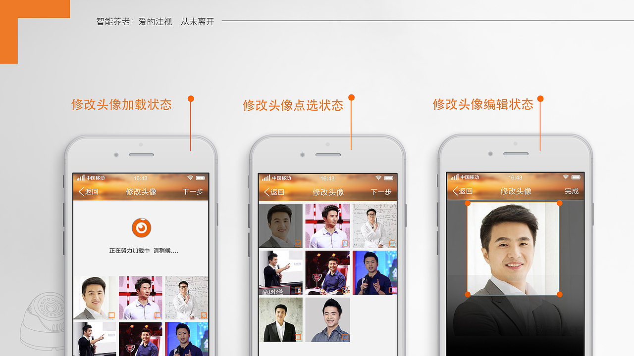 灰白色中国移动物联网研究院app项目智慧养老移动GUI页面展示PPT（图ZNjUyMzY4NjQ=） - 其他UI - 站酷设计师倾城一绝原创素材 - 站酷ZCOOL