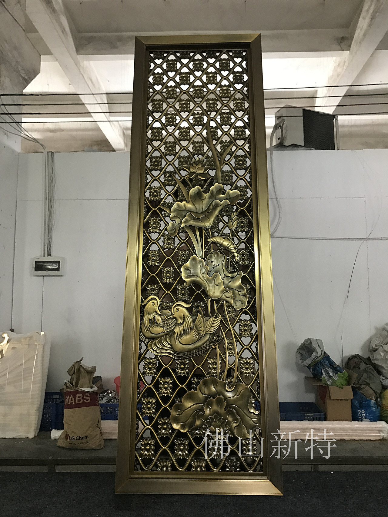 新中式铝合金仿古屏风效果杠杆的