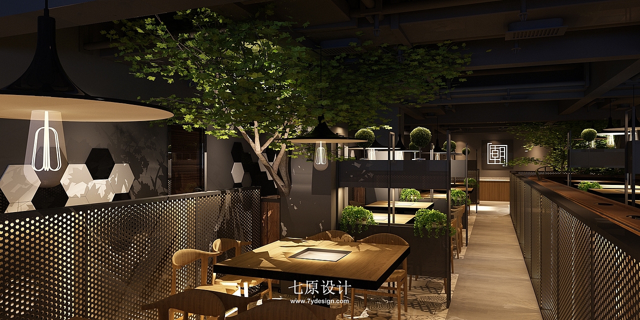 潮辣火锅_火锅店设计_七原设计（图ZMTc2ODAyOTA4） - 家装设计 - 站酷设计师七原设计原创素材 - 站酷ZCOOL