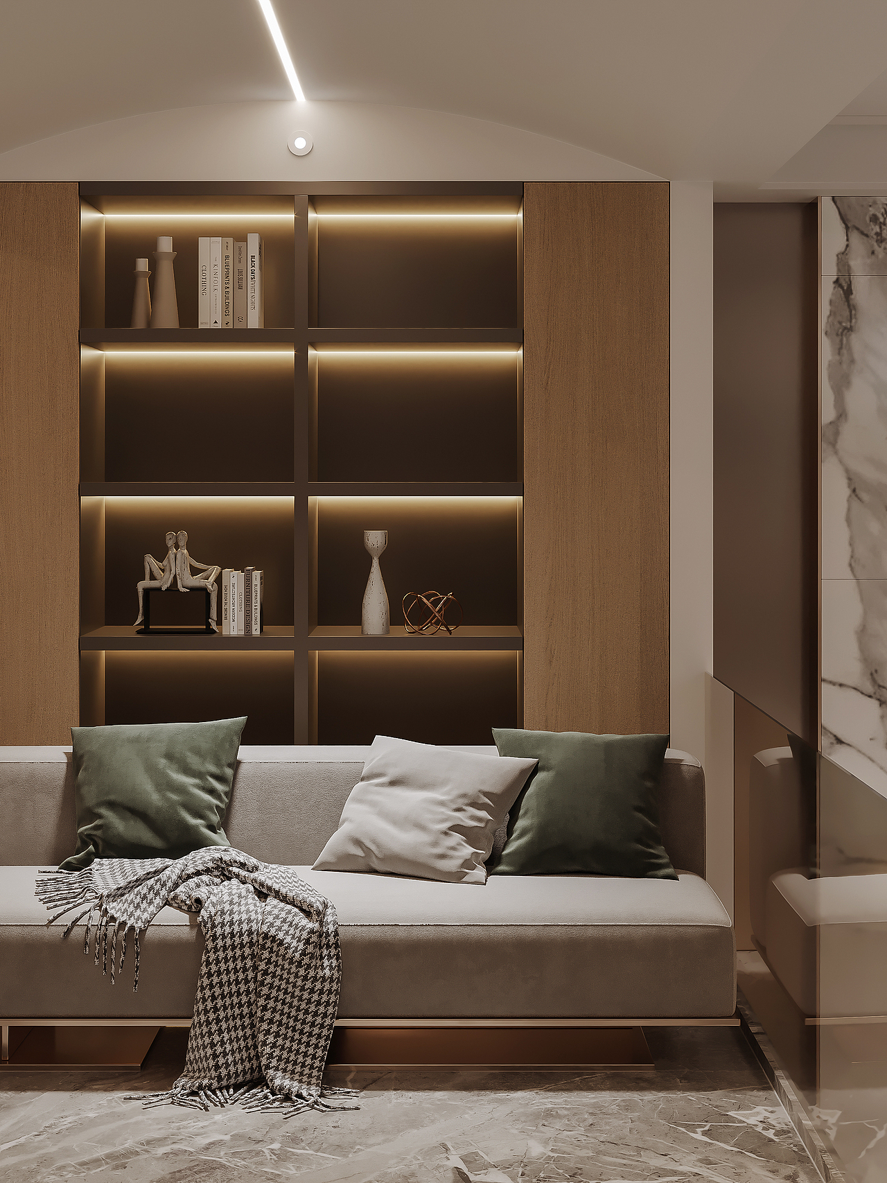 现代轻奢风格效果图