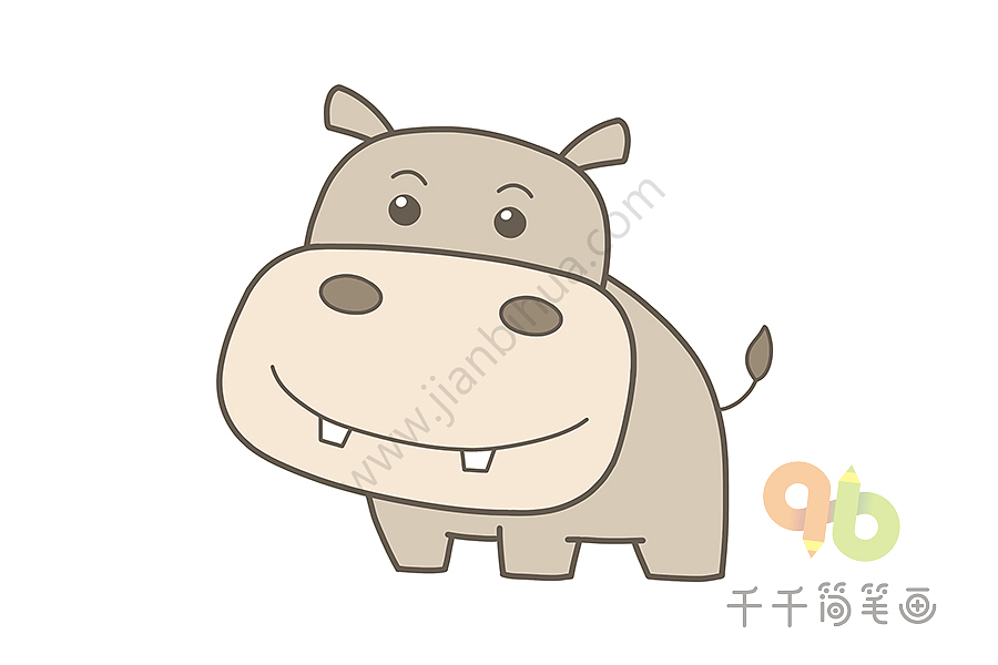 简笔画-河马（图ZMjAzNDU2MTY4） - 儿童插画 - 站酷设计师抱只喵儿原创素材 - 站酷ZCOOL