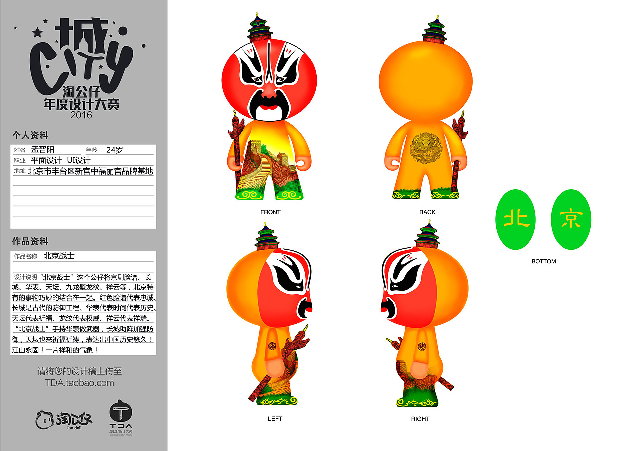 淘公仔——北京战士（图ZNDkwMDQ3ODQ=） - 其他工业/产品 - 站酷设计师mengjinyang原创素材 - 站酷ZCOOL