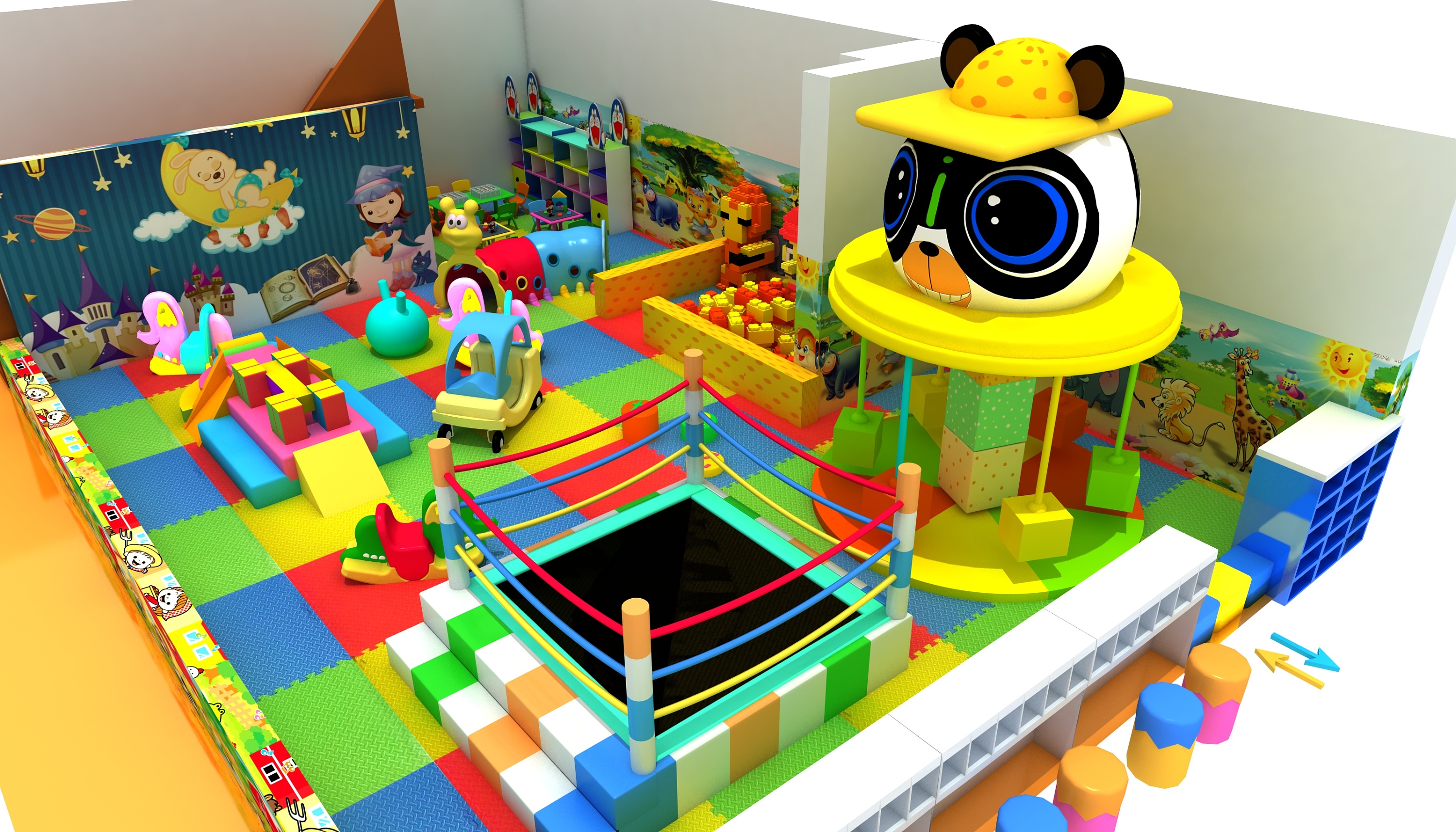 伊派设计 现代售楼处儿童娱乐区- 建E网3D模型下载网