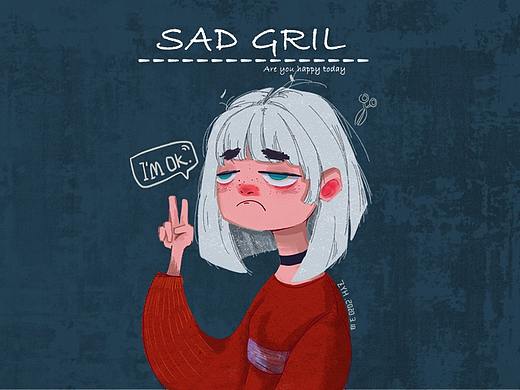 人設(shè)練習(xí)｜SAD GIRL（個人主頁-ZNDQzMjQ2ODQ=） - 創(chuàng)作習(xí)作 - 站酷設(shè)計(jì)師噗大噴原創(chuàng)素材 - 站酷ZCOOL