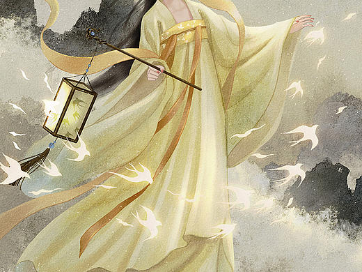 【中国神怪系列】之引魂（个人主页-ZNTYzNDU4NDA=） - 创作习作 - 站酷设计师莘水水原创素材 - 站酷ZCOOL