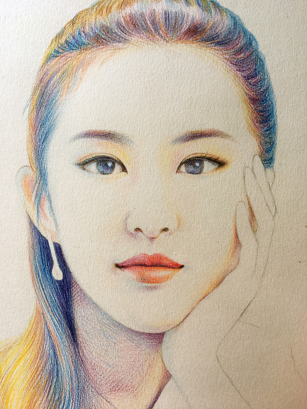 彩铅人物刘亦菲