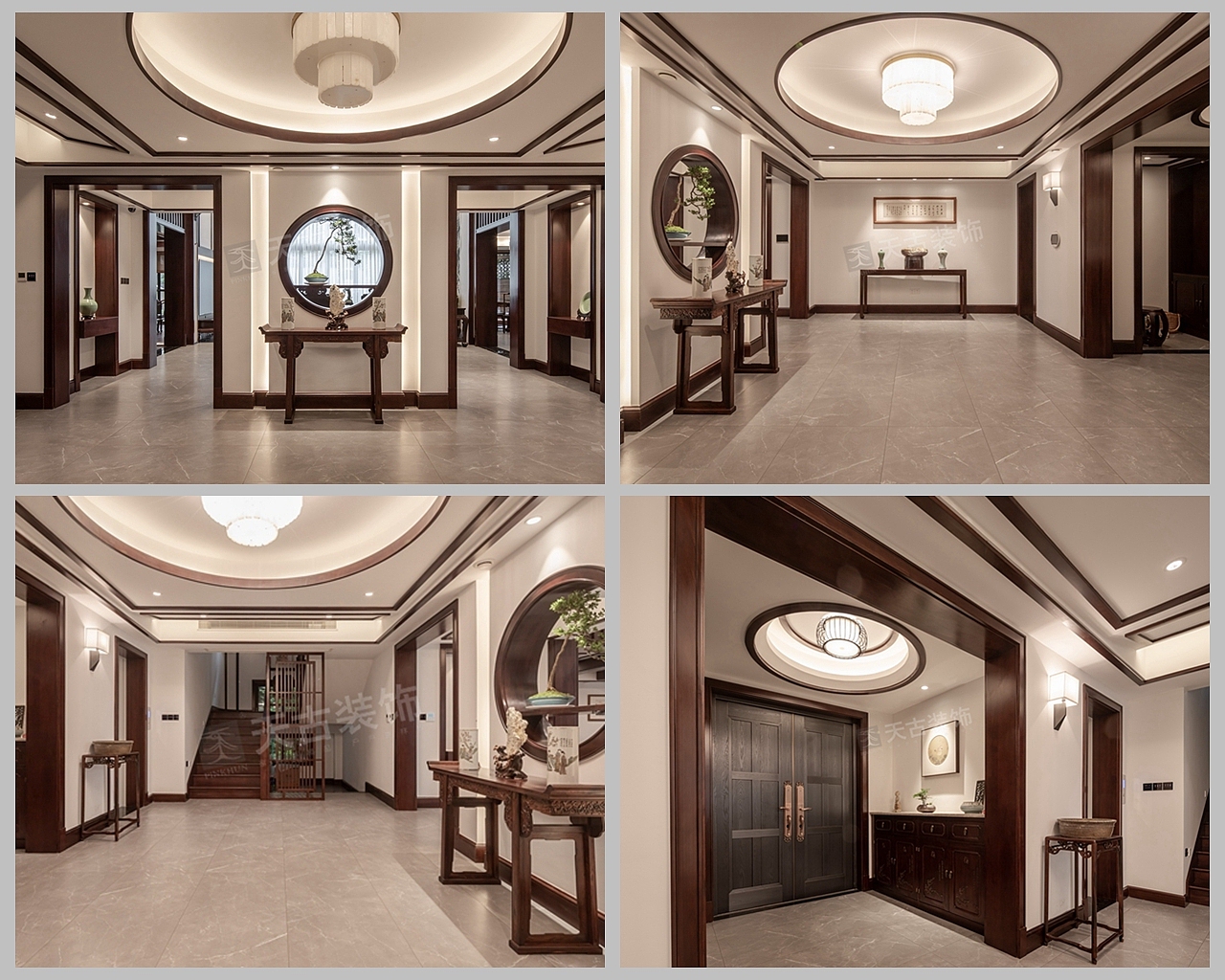 龙湖天钜独栋别墅设计,江与城天钜中式装修案例效果图