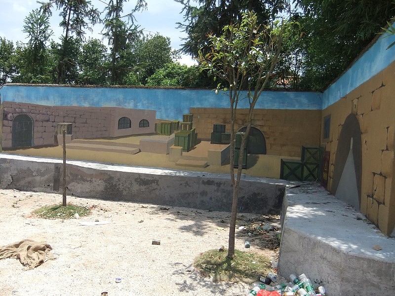 湖南宁乡真人cs场景墙绘