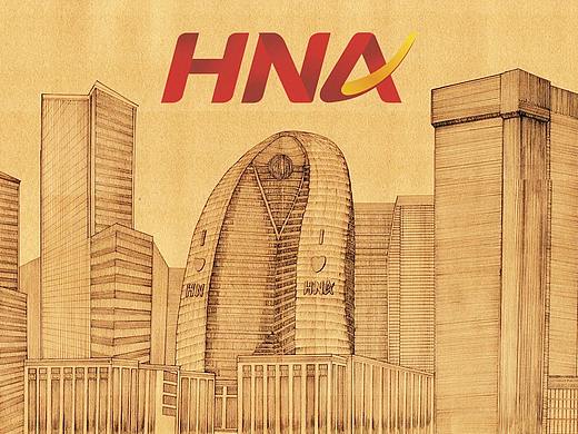 【钢笔长卷画】我眼中的海航，500x30cm建筑全景